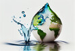 World Water Day Concept. Saving water and Environment day and earth day. AI Generated