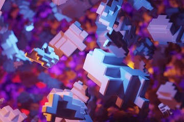 Wall Mural - background with cubes