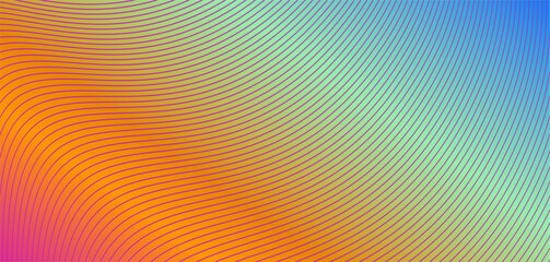 Aufkleber - Abstract rainbow colorful multicolor wave lines flow gradient background material graphic illustration image, wavy curve wallpaper energy glow vector design, beauty pattern banner frame texture
