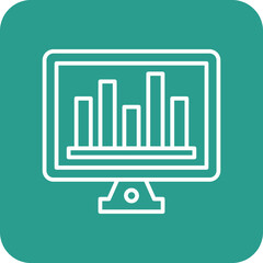 Poster - Online Bar Chart Icon