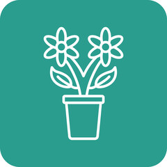 Sticker - Flower Pot Icon