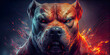 angry pitbull breed dog, concept Animals 