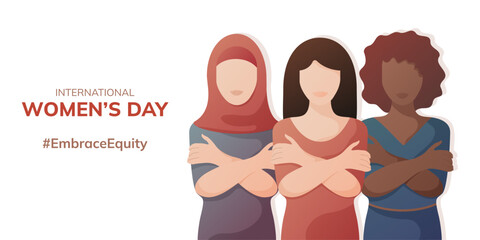 international women's day 2023 banner. #embraceequity