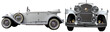 Cadillac Imperial Phaeton 1930. Spektakuläre Aussicht auf ein klassisches Excalibur Automobil. Oldtimer. Vintage car on the road
