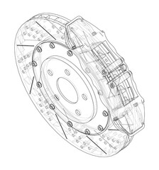 Poster - Brake disc outline