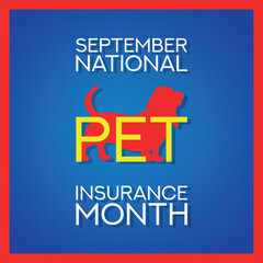 Wall Mural -  National Pet Insurance Month. Design suitable for greeting card poster and banner