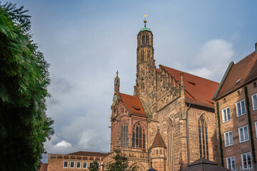 Sticker - Frauenkirche (Church of Our Lady) at Hauptmarkt Square - Nuremberg, Bavaria, Germany