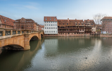 Sticker - Maxbrucke Bridge at Pegnitz River - Nuremberg, Bavaria, Germany