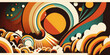 Abstract  Retro 70s  Vector background