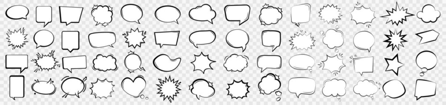 Wall Mural -  - Vector speech clouds chat bubble icon. Vector illustration