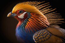 Golden Pheasant Is A Wild Animal Type Of Pheasant That Is Raised As A Beautiful Pet.