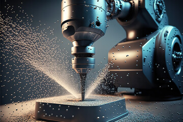 The robot polishes a metal product. Automatic ultraprecise grinding of a metal product by a robot