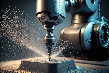 The robot polishes a metal product. Automatic ultraprecise grinding of a metal product by a robot