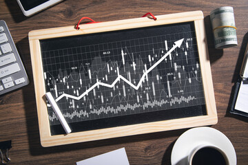 Sticker - Graph and stock market statistics. Forex trading analysis