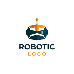 Poster - robot technology icon logo vector