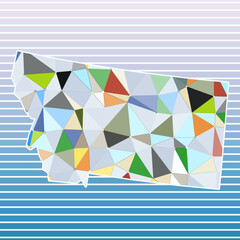 Poster - montana vector illustration. montana design on gradient stripes background. technology, internet, ne
