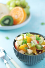 Poster - A bowl with fresh fruit salad	