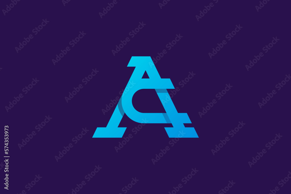 Letter A and C Monogram Logo Design Vector Stock Vector | Adobe Stock