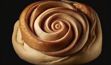  A Close Up Of A Pastry With A Spiral Design On It.  Generative Ai