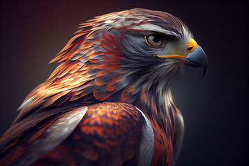 Poster - Beautiful photo Eagle, natural background. Generative AI technology.
