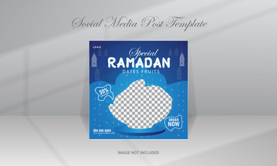 Ramadan Kareen Special Food Social Media Post Template, Square Flyer, Leaflet