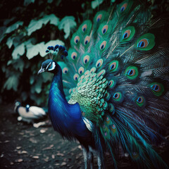 Naklejka na meble colorful peacock