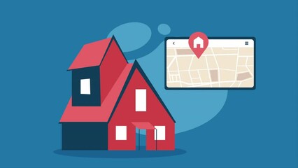 Wall Mural - smartphone with real estate animation