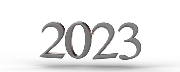 Aufkleber - Typography design of 2023 with welcome 2023 concept design.