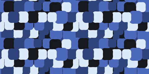 Poster - Blue mosaic tiles. Print for surfaces, packaging, interior design.