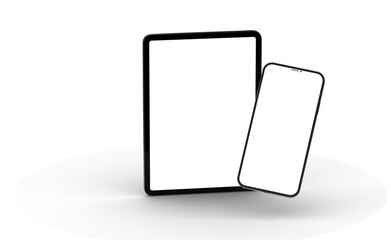 Wall Mural - Tablet pc  computer with blank screen 3d