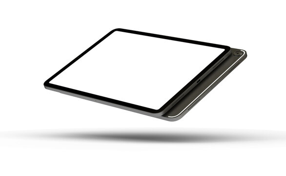 Tablet pc  computer with blank screen 3d