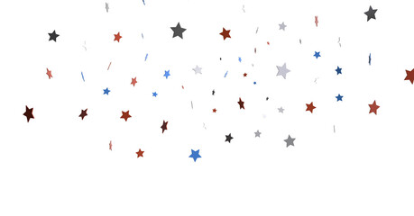 stars confetti on american independence day