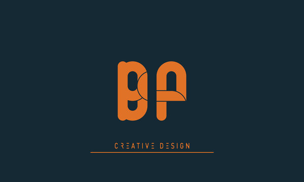 Alphabet letters Initials Monogram logo BP , PB