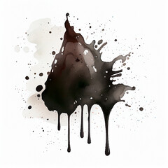 Wall Mural - black stains background, watercolor, ai generation