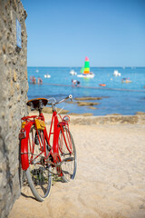 Wall Mural - Paysage de bord de mer sur les plages de France en Bretagne.