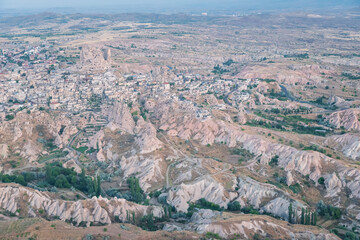 Wall Mural - Cappadocia hot air balloons, Turkey. Aerial view.