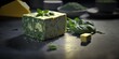 Delicious Palak Tofu Mittelscharf Tofu mit Spinat gekocht, ai generativ

