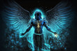 Divine Intervention: Archangel Michael Banishing the Darkness. Generative AI
