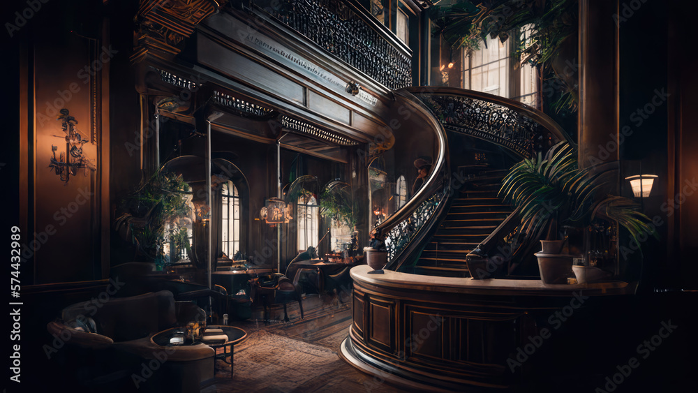 Luxury Hotel Lobby - AI Generated Stock Illustration | Adobe Stock