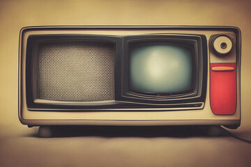 vintage tv set created using generative ai