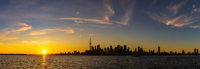 Sticker - Toronto skyline at sunset, Canada