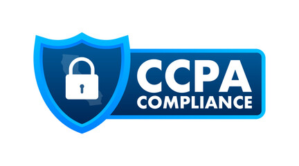 Sticker - Ccpa, great design for any purposes. Security vector icon. Website information. Internet security. Data protection.