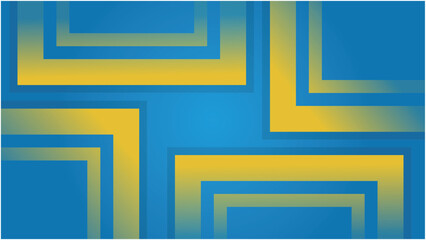 Canvas Print - Modern blue and yellow abstract 3d geometric background