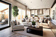 © ChaoticMind - Modern 3d render of a contemporary living room interior Generative AI