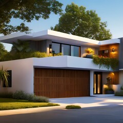 Wall Mural - 9 A home with a Mid-century modern design theme 1_SwinIRGenerative AI