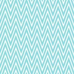 Poster - Light blue zigzag seamless pattern. Chevron fabric texture. Abstract zig zag background. Repeating vector wallpaper.