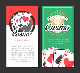 Canvas Print - Casino Flyer or Vertical Poster Design as Tournament Invitation Vector Template