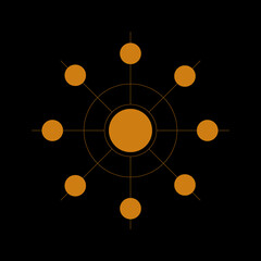Poster - round symbol isolated for design element
