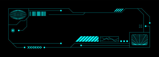 Poster - futuristic of computer network for copy space