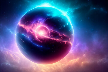 Wall Mural - nebula in deep space concept. generative ai